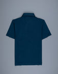 Drumohr Crepe Cotton MC Polo Blu Navy