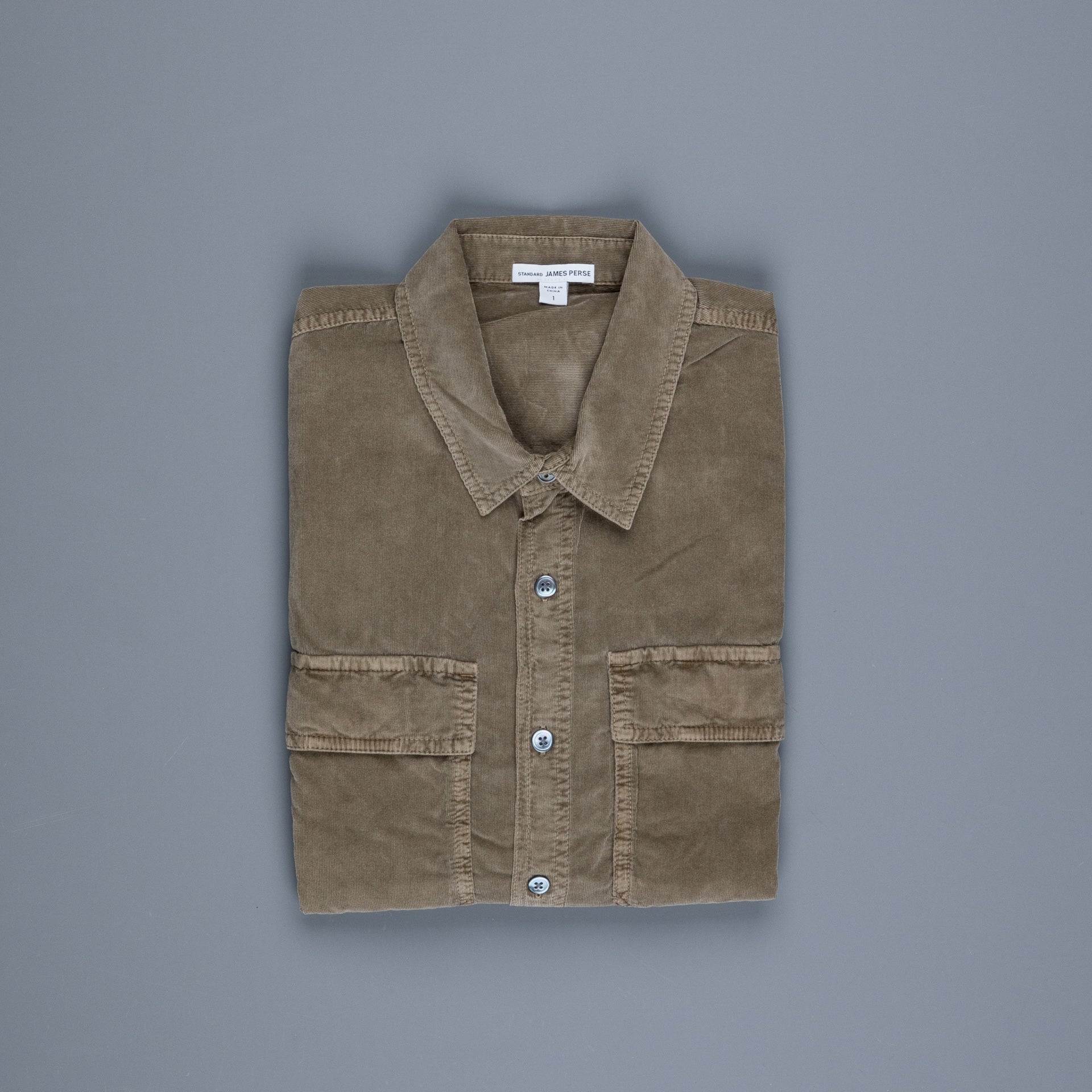 James Perse Corduroy utility shirt Old Whiskey Pigment