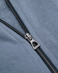 James Perse Vintage Cotton Zip Hoodie Arsenic Pigment