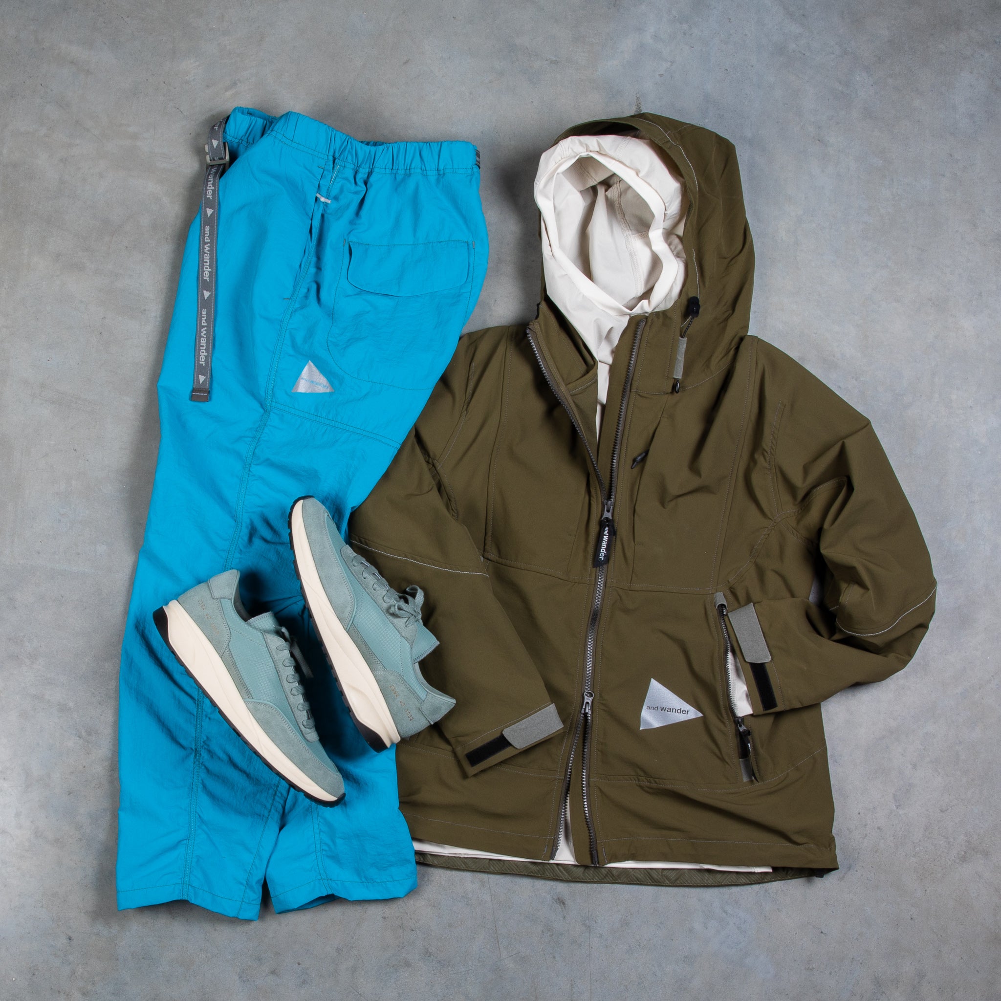 And Wander Ny Taffeta Hiker Pants Light Blue