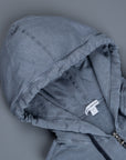 James Perse Vintage Cotton Zip Hoodie Arsenic Pigment