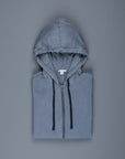 James Perse Vintage Cotton Zip Hoodie Arsenic Pigment