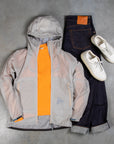 And Wander 3L UL Rain Jacket Light Gray