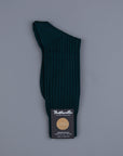 Frans Boone x Pantherella Rutherford Royal Merino Sock Bottle Green