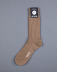 Frans Boone x Pantherella Packington Merino wool socks Dark Camel