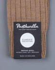 Frans Boone x Pantherella Packington Merino wool socks Dark Camel