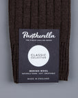 Pantherella Packington Merino wool socks Dark Brown