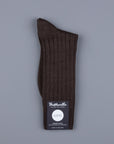 Pantherella Packington Merino wool socks Dark Brown