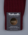 Frans Boone x Pantherella Rutherford Royal Merino Sock Bordeaux