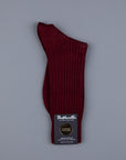 Frans Boone x Pantherella Rutherford Royal Merino Sock Bordeaux