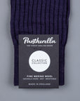 Frans Boone x Pantherella Laburnum merino wool ankle high socks Blackberry