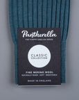 Frans Boone x Pantherella Laburnum Merino Wool Ankle High Socks Teal