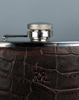 RRL Flask Travel Embossed Leather Black