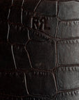 RRL Flask Travel Embossed Leather Black