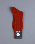 Frans Boone x Pantherella Laburnum Merino Wool Ankle High Socks Russet