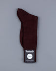 Frans Boone x Pantherella Laburnum Merino Wool Ankle High Socks Maroon