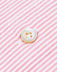 Finamore Gaeta Shirt Pinpoint Oxford Sergio Collar Pink Stripe