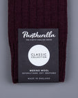 Frans Boone x Pantherella Packington Merino Wool Socks Maroon