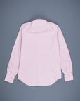 Finamore Gaeta Shirt Pinpoint Oxford Sergio Collar Pink Stripe