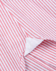 Finamore Gaeta Shirt Pinpoint Oxford Sergio Collar Pink Stripe