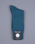 Frans Boone x Pantherella Packington Merino wool socks Teal