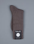 Frans Boone x Pantherella Packington Merino Wool Socks Mole