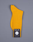 Pantherella Laburnum Merino Wool Ankle High Socks Bright Gold