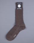 Frans Boone x Pantherella Laburnum Merino Wool Ankle High Socks Mole