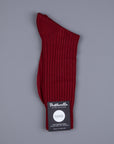Pantherella Laburnum merino wool ankle high socks Wine