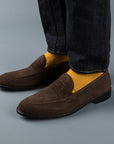 Pantherella Laburnum Merino Wool Ankle High Socks Bright Gold
