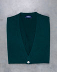 Drumohr Cashmere Gillet con Bottoni Verde Bottiglia