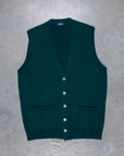 Drumohr Cashmere Gillet con Bottoni Verde Bottiglia