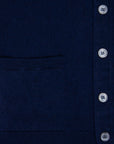 Drumohr Cashmere Gillet con Bottoni Blu Notte