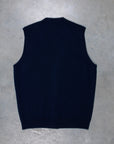 Drumohr Cashmere Gillet con Bottoni Blu Notte