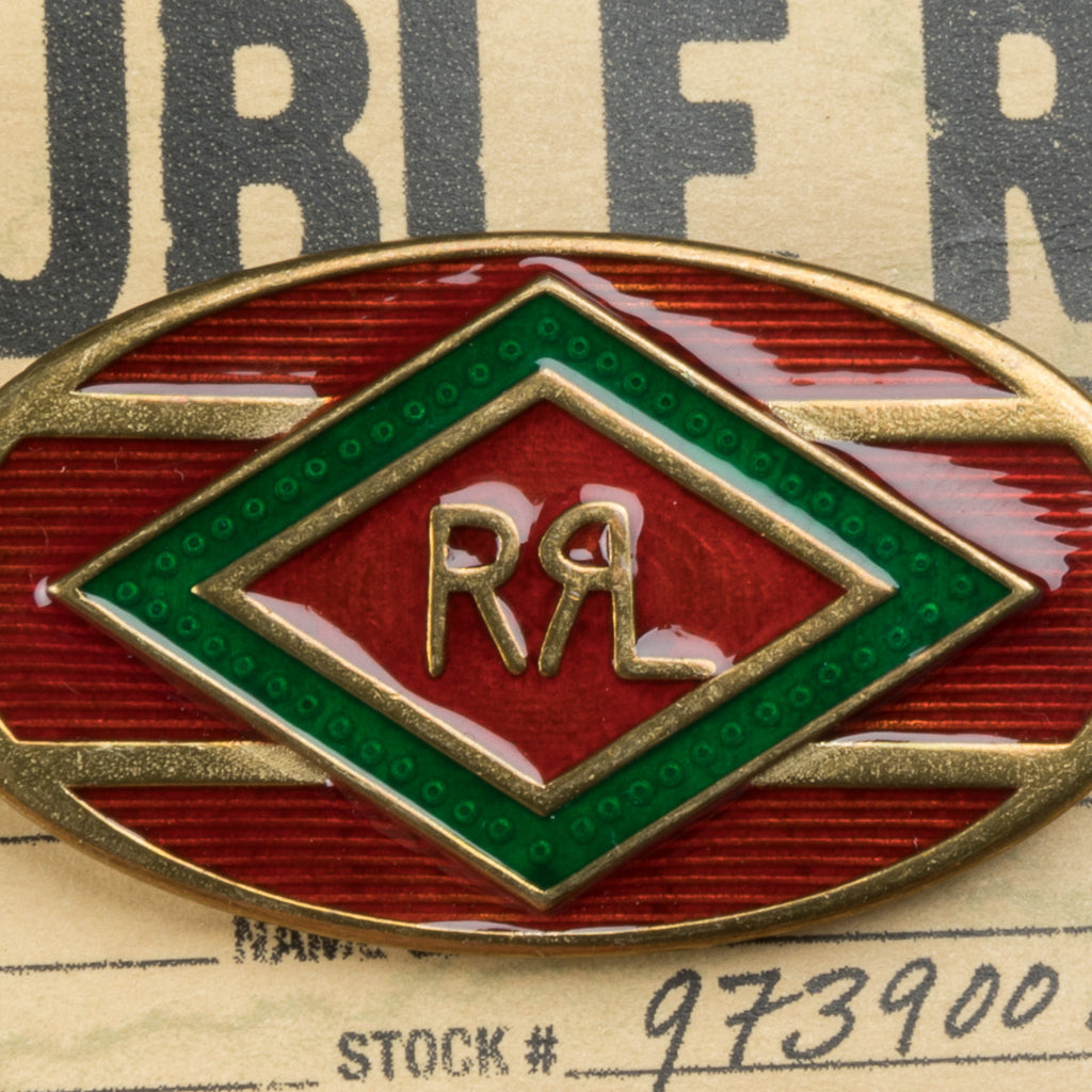 アクセサリー RRL Ralph Lauren MOTO BRASS PIN - BROWN brass logo