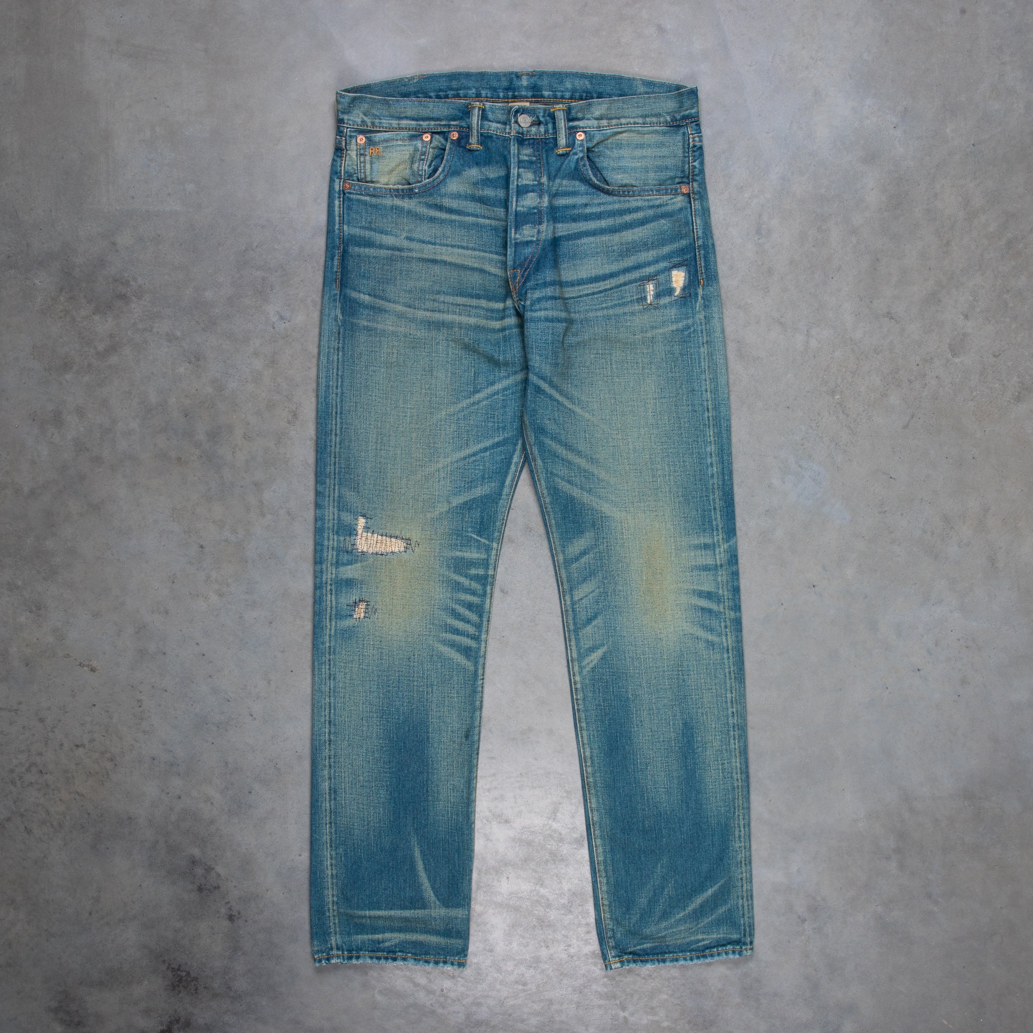 RRL Slim Fit Jeans Ridgeway Wash