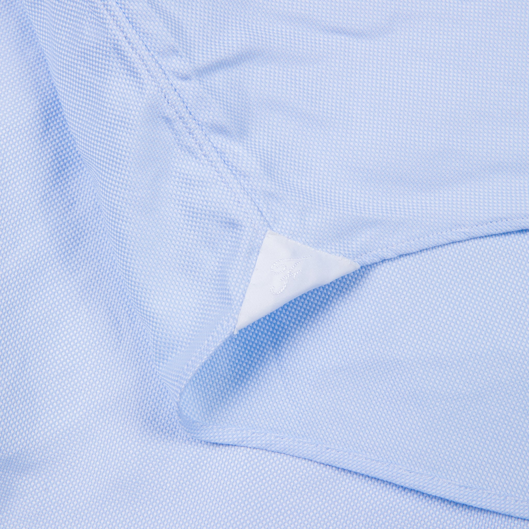 Finamore Tokyo shirt washed oxford button down Lucio collar celeste