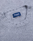 Drumohr Cashmere Tre Fili Girocollo Grigio Medio