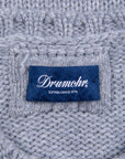 Drumohr Cashmere Tre Fili Girocollo Grigio Medio