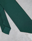 Finamore Anversa tie untipped plain tie Verde Pino