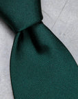 Finamore Anversa tie untipped plain tie Verde Pino