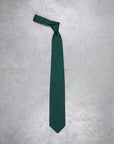 Finamore Anversa tie untipped plain tie Verde Pino