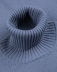 Drumohr Cashmere Dolcevita Turtleneck Blu Grigio