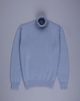 Drumohr Cashmere Dolcevita Turtleneck Blu Grigio