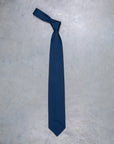 Finamore Anversa tie untipped plain tie blu