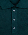 Drumohr Luxury 30G Cashmere Polo Verde Bottiglia