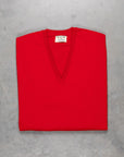 William Lockie Oxton Cashmere V-Neck Cardinal