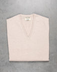 William Lockie Oxton Cashmere V-Neck Swansdown