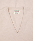 William Lockie Oxton Cashmere V-Neck Swansdown