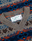 The Real McCoy's Fair Isle Sweater Gray